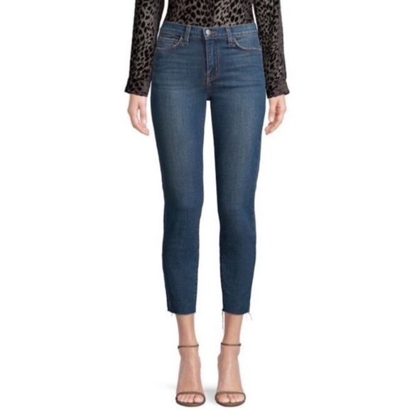 NWT L'AGENCE EL Matador Blue High Rise Slim Straight Raw Hem Jeans 26 - Picture 2 of 10